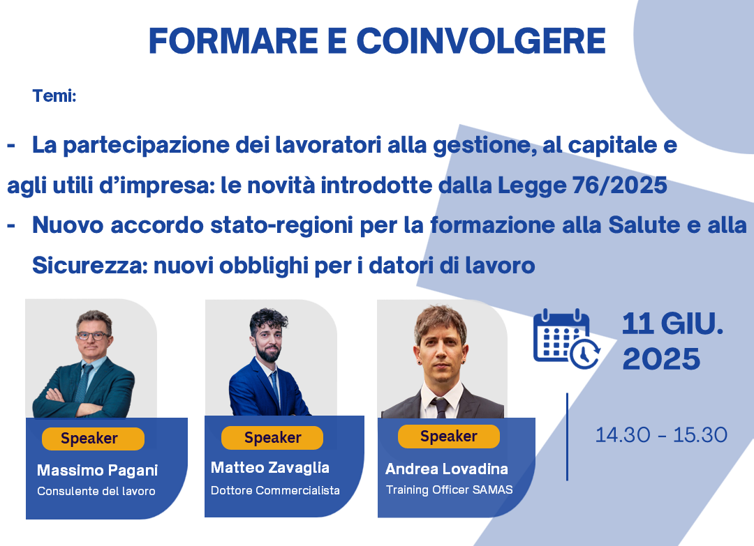 WEBINAR: Formare e Coinvolgere 